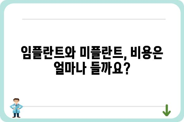 임플란트 vs 미플란트| 나에게 맞는 선택은? | 임플란트, 미플란트, 치과, 치아, 비용, 장단점, 솔루션