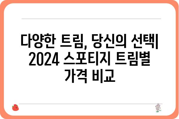 2024 스포티지 완벽 가이드 | 신차 정보, 디자인, 성능, 가격 비교