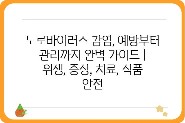 노로바이러스 감염, 예방부터 관리까지 완벽 가이드 | 위생, 증상, 치료, 식품 안전