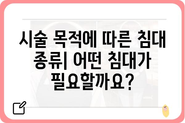 시술침대 종류별 비교 가이드| 의료 현장에 최적화된 선택 | 시술, 침대, 의료 장비, 비교 분석