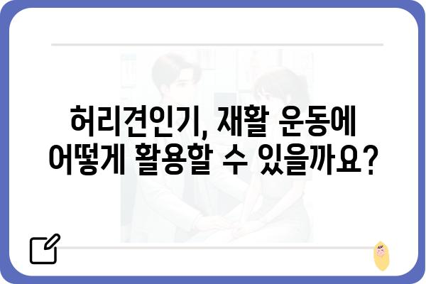 허리견인기 사용 가이드 | 허리 통증 완화, 재활 운동, 안전 사용법, 주의 사항