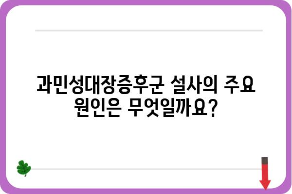 과민성대장증후군 설사, 원인과 증상 그리고 관리 방법 | 과민성대장증후군, 설사, 치료, 관리, 식단