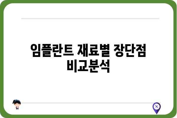 임플란트 재료 종류| 나에게 맞는 최적의 선택은? | 임플란트 재료, 장단점 비교, 가격, 수명