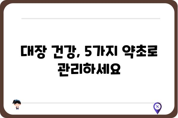 대장 건강에 좋은 약초 5가지 | 장 건강, 변비, 숙변 제거, 천연 약초, 건강 정보