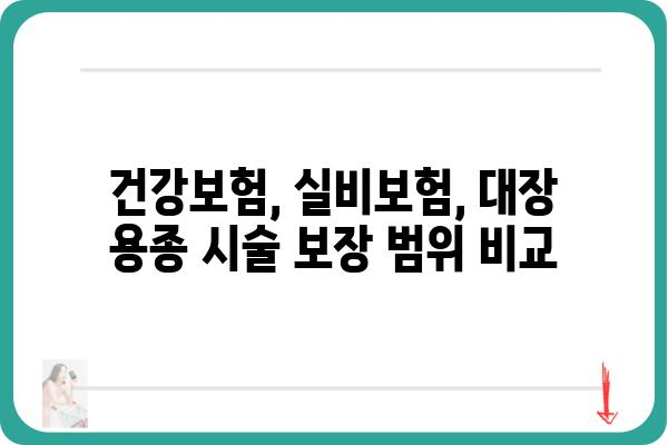 대장 용종 시술 보험| 내게 맞는 보장 범위는? | 대장암, 건강보험, 실비보험, 보험금 청구