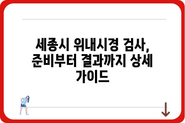 세종위내시경 검사| 준비부터 결과까지 | 위내시경, 건강검진, 소화기 질환, 세종시