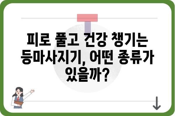 등마사지기 추천 가이드| 나에게 딱 맞는 제품 찾기 | 등마사지기 비교, 기능, 후기, 구매 가이드