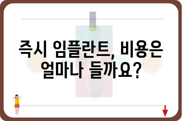 즉시 임플란트, 가능한가요? | 즉시 임플란트 장점, 단점, 대상, 과정, 비용 상세 가이드