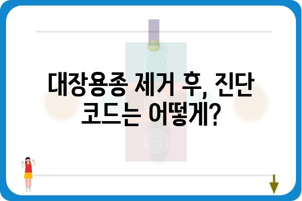 대장용종 제거술 후 진단코드| 알아야 할 정보와 주의사항 | 건강 정보, 진료, 의료, 대장내시경