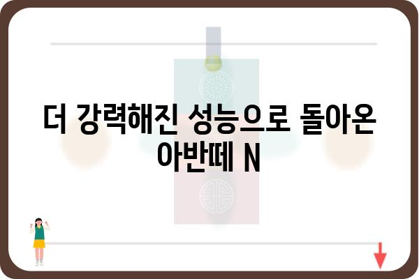 2025 아반떼 N| 기대되는 성능과 디자인 | 신형 아반떼 N, 출시 예상, 스포츠카