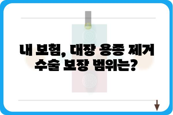 대장 용종 제거 수술, 보험금 1~5종까지 얼마나 받을 수 있을까요? | 보험금 청구, 수술 종류, 보험금 지급 기준