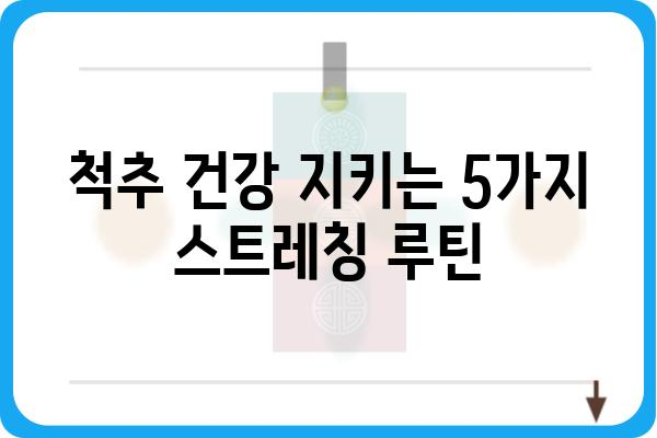 척추 교정에 효과적인 스트레칭 5가지 | 허리 통증 완화, 자세 개선, 척추 건강