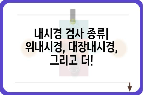 내시경 검사 종류별 안내| 나에게 맞는 검사는? | 내시경, 건강검진, 위내시경, 대장내시경, 종류, 비용, 주의사항