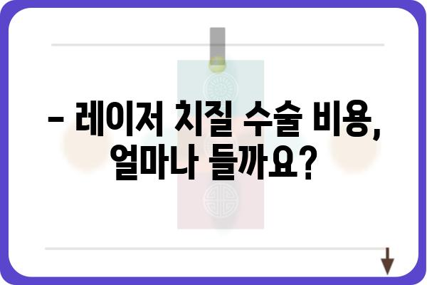 레이저 치질 수술, 궁금한 모든 것! | 치질 증상, 수술 방법, 후기, 비용, 부작용