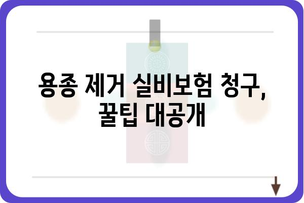 대장 용종 제거, 실비보험 청구 가이드 |  필요 서류 & 절차 상세히 알려드립니다