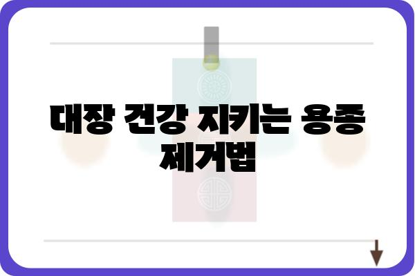 대장 용종과 변비| 원인과 증상, 그리고 관리법 | 대장 건강, 용종 제거, 변비 해소