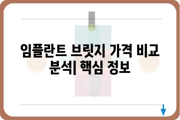 임플란트 브릿지 가격| 지역별, 치과별 비교 분석 | 임플란트 브릿지, 가격 정보, 치과 추천, 비용 절감 팁