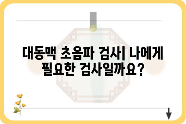 대동맥 초음파 검사| 알아야 할 모든 것 | 심장 건강, 검사 절차, 결과 해석, 주의 사항