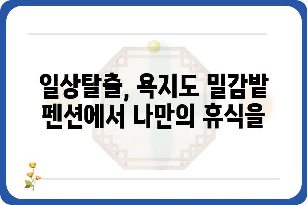 욕지도 밀감밭 한가운데, 힐링 펜션 추천 | 욕지도펜션, 밀감밭펜션, 힐링여행, 남해여행