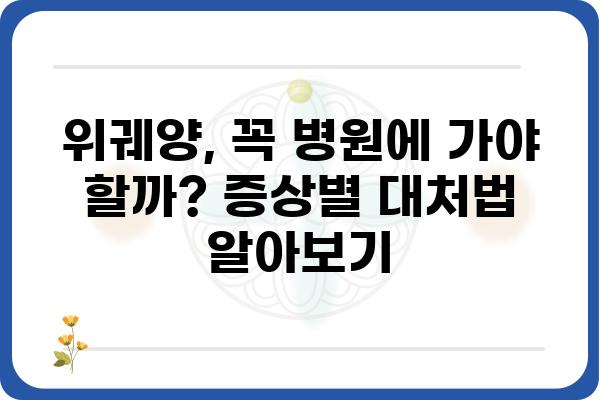 위궤양, 제대로 알고 관리하기| 증상, 원인, 치료, 예방까지 완벽 가이드 | 위궤양, 위염, 소화불량, 건강