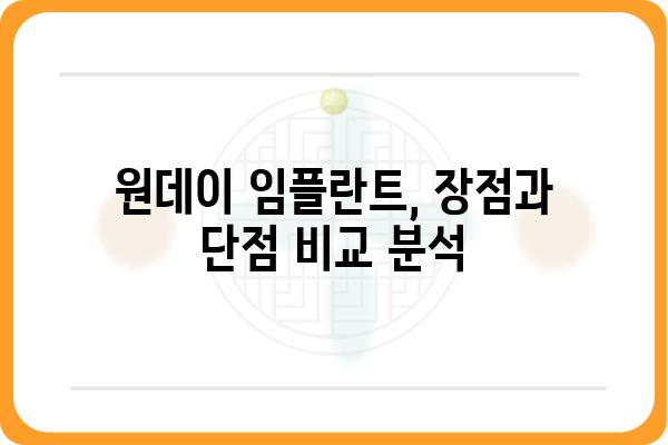 원데이 임플란트 가격, 궁금한 모든 것! | 치과, 비용, 장점, 후기, 정보