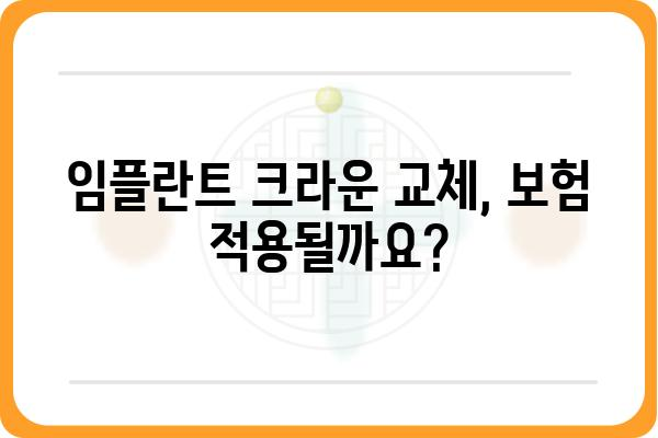 임플란트 크라운 교체, 비용 얼마나 들까요? | 임플란트, 크라운, 비용, 교체, 치과