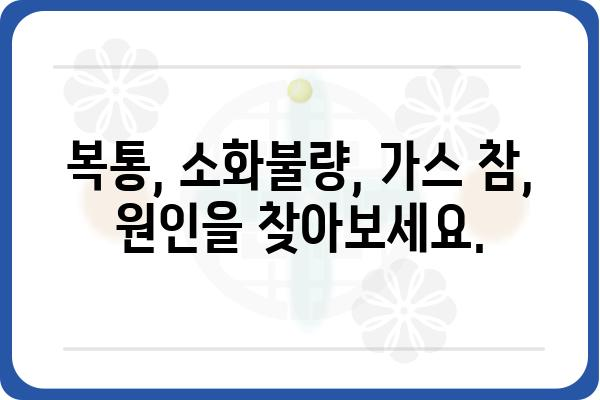 배에 가스, 멈추지 않는 고통! 원인과 해결책 | 복통, 소화불량, 가스 참, 배변 습관