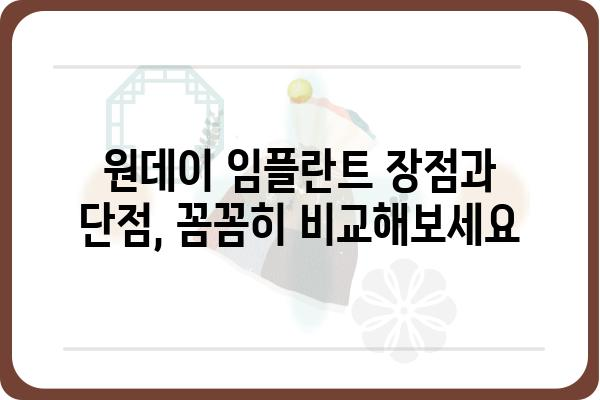 원데이 임플란트 비용, 궁금한 모든 것! | 가격, 장단점, 후기, 추천 치과, 주의사항