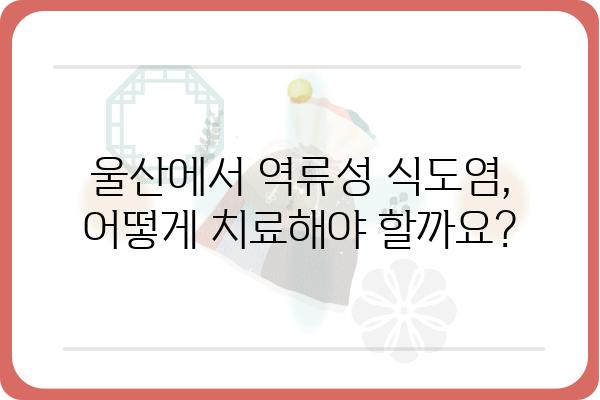 울산 역류성 식도염, 나에게 맞는 치료법 찾기 | 역류성 식도염, 증상, 원인, 치료, 울산 병원