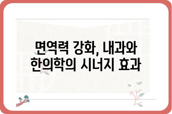 내과와 한의학의 시너지 효과| 내과한의원에서 만나는 통합적인 건강 관리 | 내과, 한의학, 통합 의료, 건강 관리, 면역력 강화