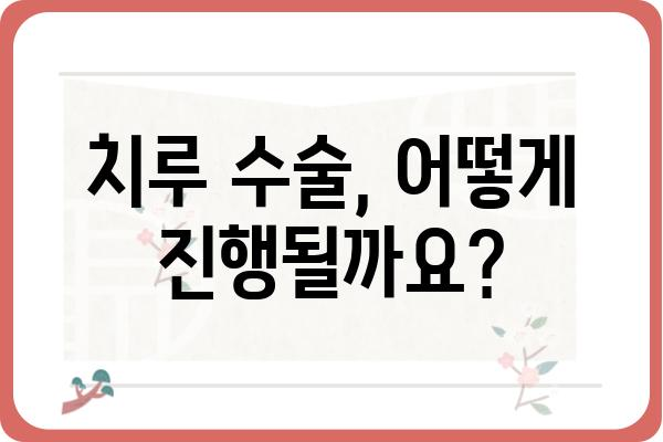 치루 수술, 궁금한 모든 것| 증상부터 치료, 후기까지 | 치루, 항문, 수술, 치료, 회복, 후기