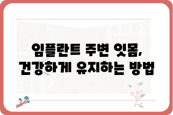 임플란트 후 잇몸 꺼짐, 원인과 해결책 | 잇몸 퇴축, 임플란트 주변 잇몸, 치주염, 관리법