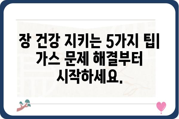 과민성대장증후군, 가스 문제 해결 위한 5가지 방법 | IBS, 가스, 장 건강, 완화 팁