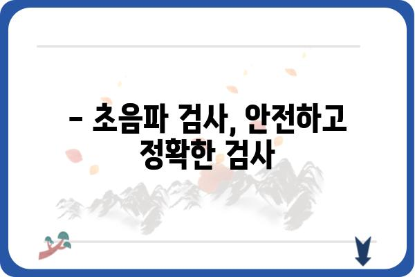 초음파검사 종류별 비교 가이드| 어떤 검사가 나에게 맞을까? | 초음파, 검사 종류, 비교, 선택