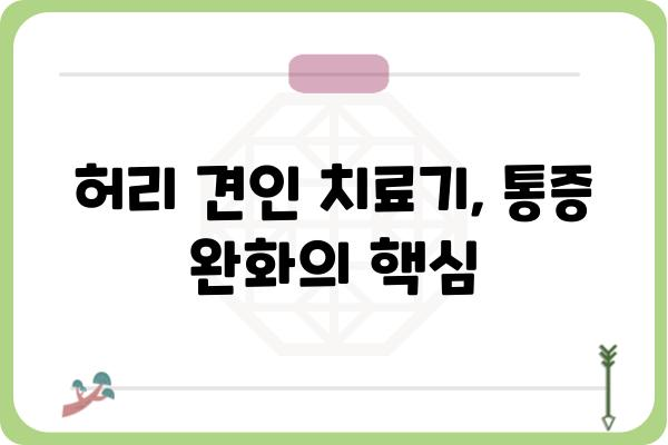 허리 견인 치료기, 효과적인 사용법과 주의 사항 | 허리 통증 완화, 견인 치료, 재활