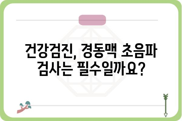 경동맥 초음파 검사| 건강 지표, 과정, 주의사항 | 뇌졸중, 심혈관 질환, 건강검진