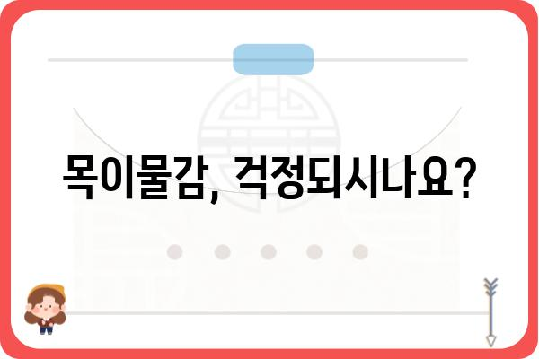 목이물감, 걱정되시나요? 목이물감 병원 찾기 가이드 | 이비인후과, 목감기, 목 통증, 진료