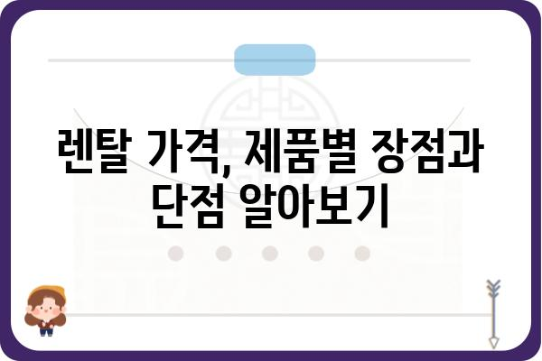 대표 가전 렌탈| 나에게 딱 맞는 제품 찾는 방법 | 렌탈 비교, 가격, 장점, 추천